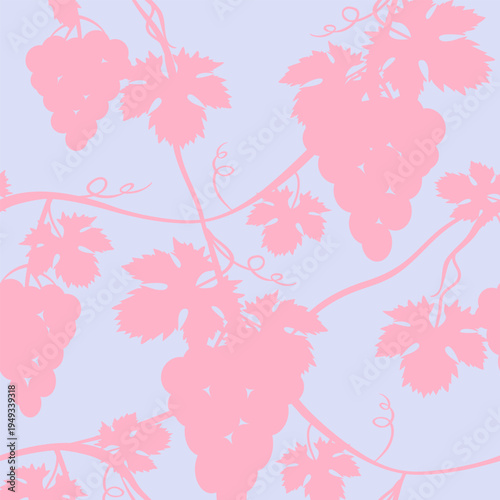 Vector - wine berries shadows seamless pattern.
