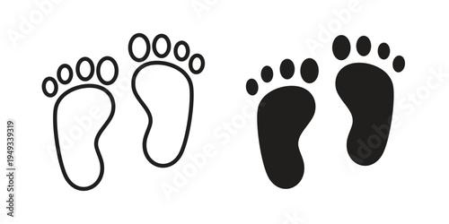 Foot icons simple design. Vector illustration for web ui