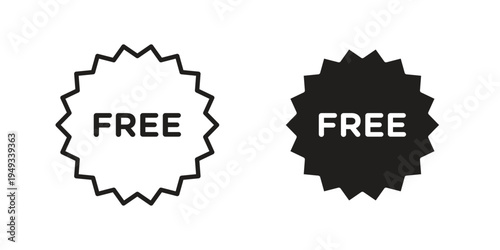 Free tag icons simple design. Vector illustration for web ui