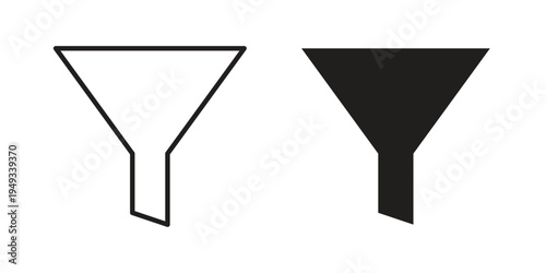 Funnel icons simple design. Vector illustration for web ui