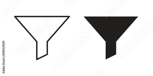 Funnel icons simple design. Vector illustration for web ui