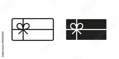 Gift card icons simple design. Vector illustration for web ui
