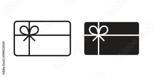 Gift card icons simple design. Vector illustration for web ui