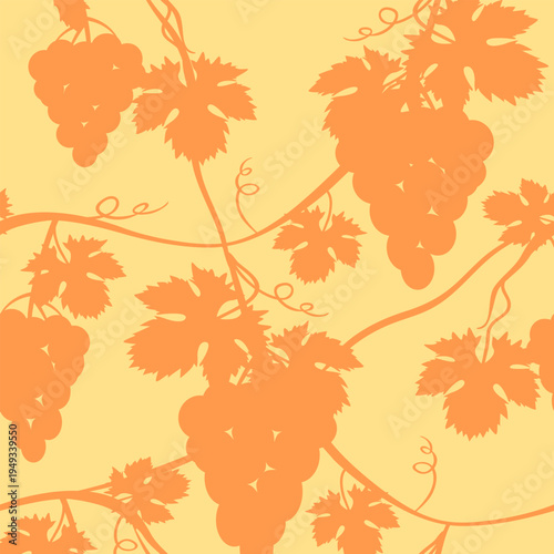 Vector - wine berries shadows seamless pattern.