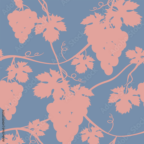 Vector - wine berries shadows seamless pattern.