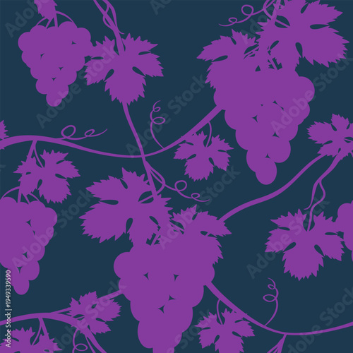 Vector - wine berries shadows seamless pattern.