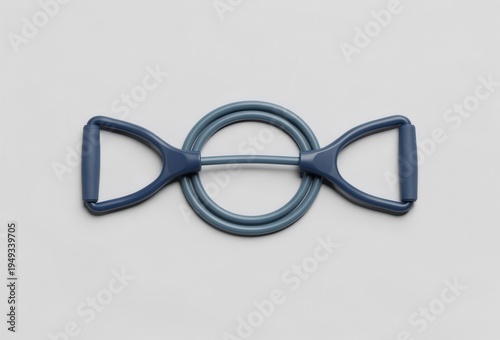 Resistance band fitness equipment arranged symmetrically with ergonomic handles designed for strength training exercises enhancing muscle endurance and flexibility