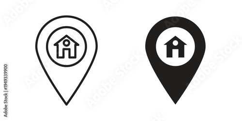 Home location icons simple design. Vector illustration for web ui