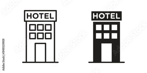 hotel icons simple design. Vector illustration for web ui