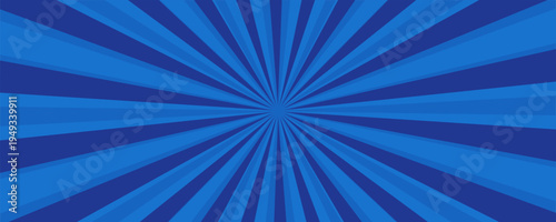 Vintage pop art blue background. Banner vector illustration