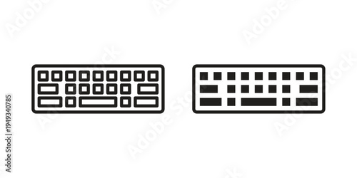 Keyboard icons simple design. Vector illustration for web ui