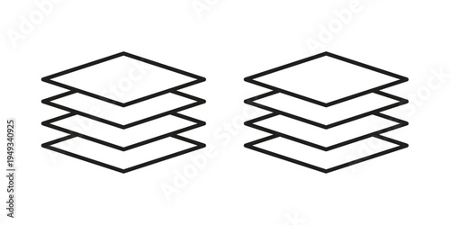 Layers icons simple design. Vector illustration for web ui