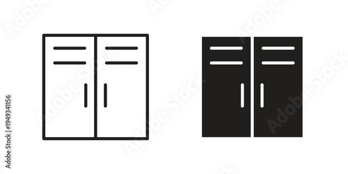 Lockers icons simple design. Vector illustration for web ui