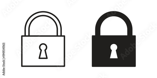 Lock icons simple design. Vector illustration for web ui