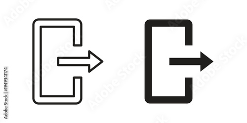 Log out icons simple design. Vector illustration for web ui