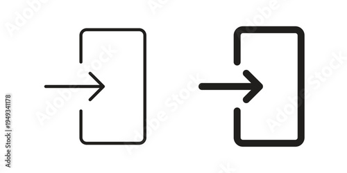 Log in icons simple design. Vector illustration for web ui