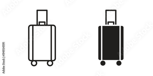 Luggage icons simple design. Vector illustration for web ui
