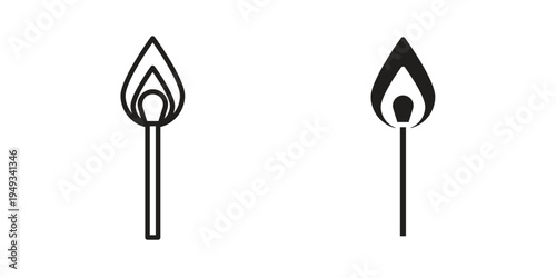 Matches icons simple design. Vector illustration for web ui