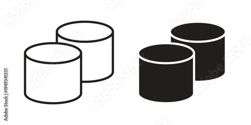 Marshmallow icons simple design. Vector illustration for web ui