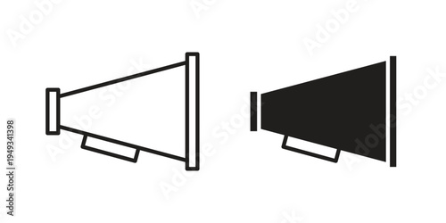 Megaphone icons simple design. Vector illustration for web ui