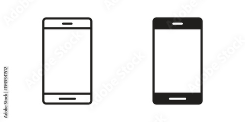 Mobile icons simple design. Vector illustration for web ui