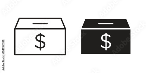 Money donation icons simple design. Vector illustration for web ui