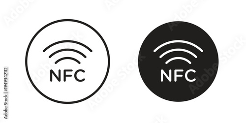 NFC icons simple design. Vector illustration for web ui