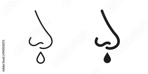 Nose icons simple design. Vector illustration for web ui