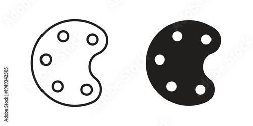 Palette icons simple design. Vector illustration for web ui