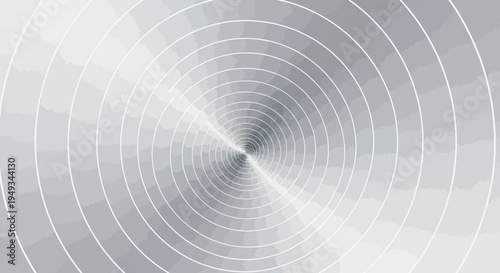 Abstract blue metal spiral tunnel with circular grid lines forming a futuristic technology pattern texture wallpaper illustration