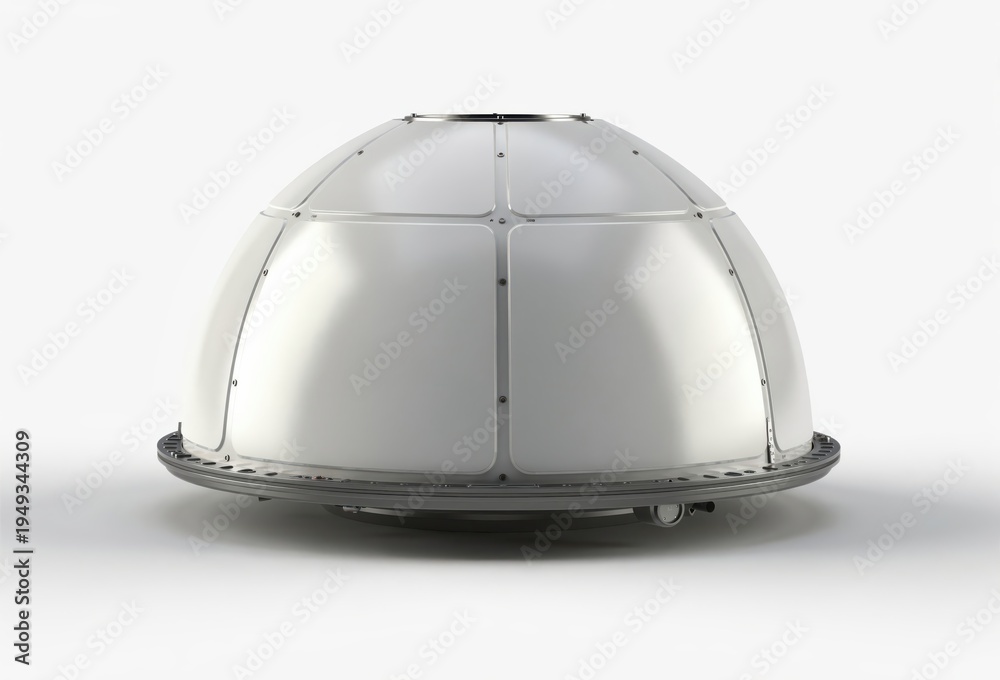 Fototapeta premium Futuristic spherical design featuring advanced materials and technology with seamless curvature, representing innovation in architecture and industrial applications