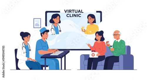 Online Medical Consultation: Doctors and Patients in a Virtual Clinic Setting for Remote Healthcare Services and Telemedicine