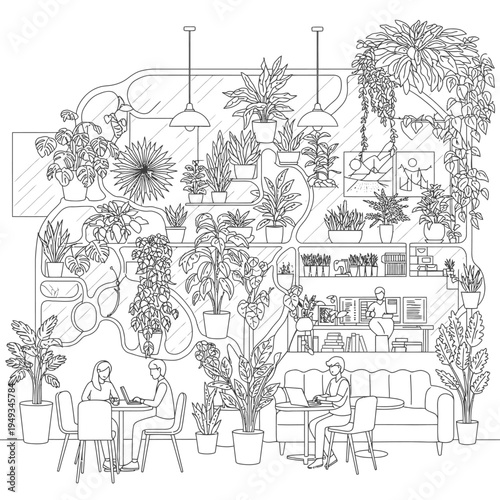 hand drawing coffee grinder with ground coffee illustration