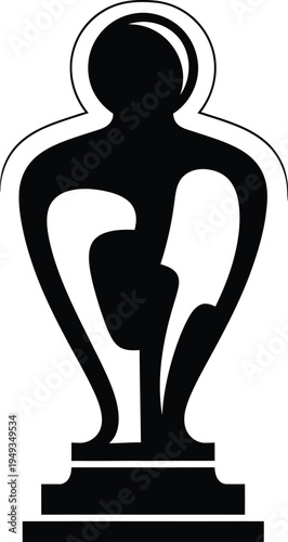 Tropy award isolated on transparent background a prestigious recognition symbol