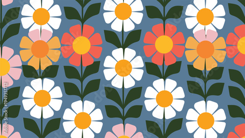 seamless pattern with flowers