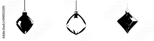 Shimmering Blue Glass Ornament Suspended in Space