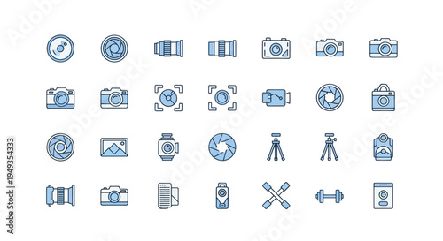 Graphic design icons set on dark background