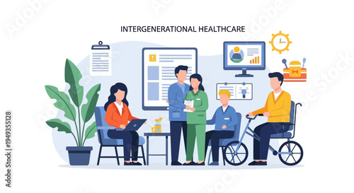 Intergenerational Healthcare System: Patients, Doctors, and Nurses Providing Comprehensive Care