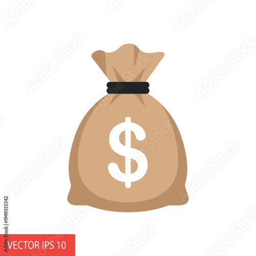 Money Bag Icon - Dollar Sign