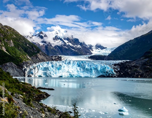Glacier on a sunny day