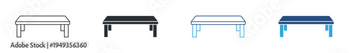 Table furniture icon set. Home interior concept. Vector illustration.