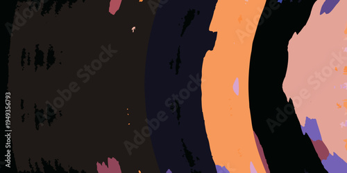 Abstract colorful vertical bands with textured and uneven edges