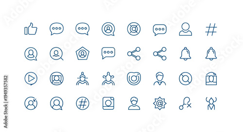 Social media icon set