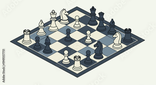 Chess Board Game Pieces Strategy.