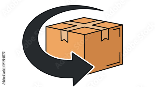 Cardboard Box Delivery Package.