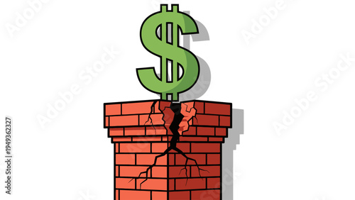 Cracked Brick Wall Dollar.