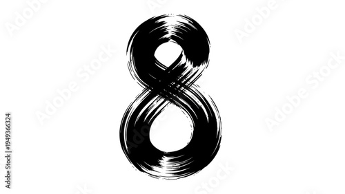 Black Brush Stroke Number Eight.