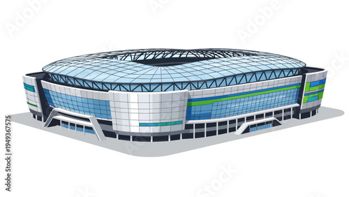 Modern Football Stadium Architecture.