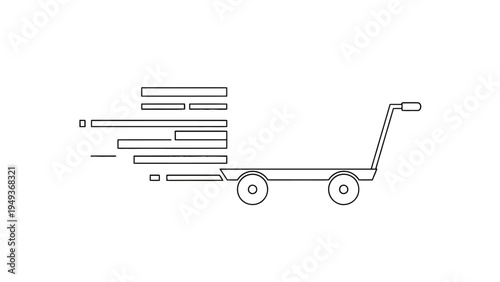 Simple Hand Truck Illustration.