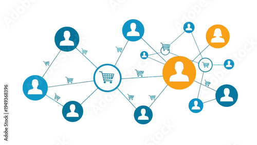 Social Network Connection Diagram.